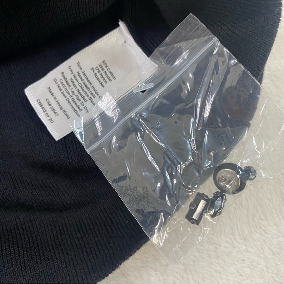 Talbots Sweater Womens Plus 2X Black Pullover Top Knit Short Sleeve Beaded Neck - Picture 6 of 11